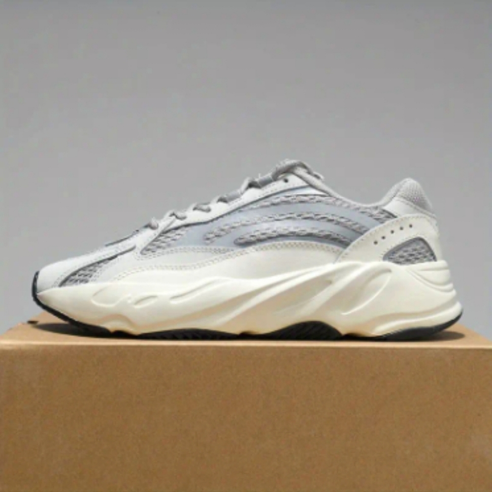 Breathable Mesh Men's Sneakers with Wear-Resistant Rubber Sole, Ivory White